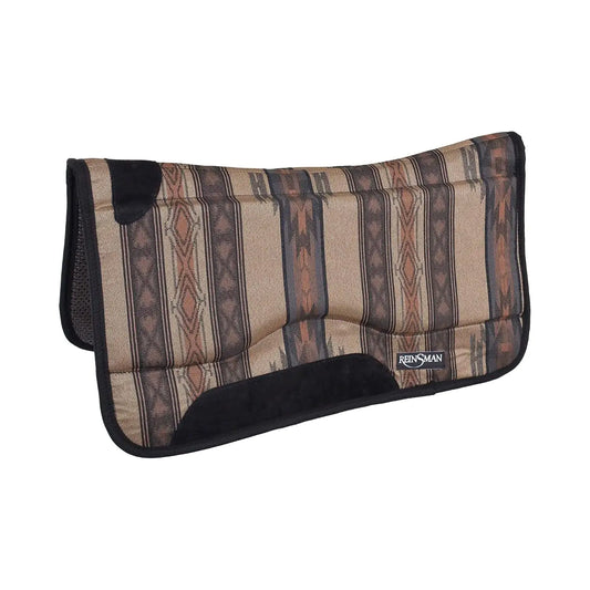 Reinsman Shock Absorbing Square Swayback Contour Saddle Pad Tacky Too Bottom 30" L x 30" D x 1" T Santa Fe Caramel