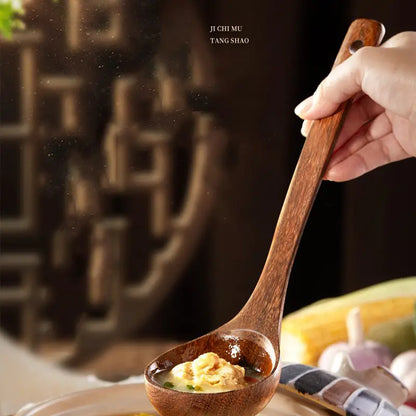 Solid Wood Chicken Wing Spoon and Kitchen Utensils