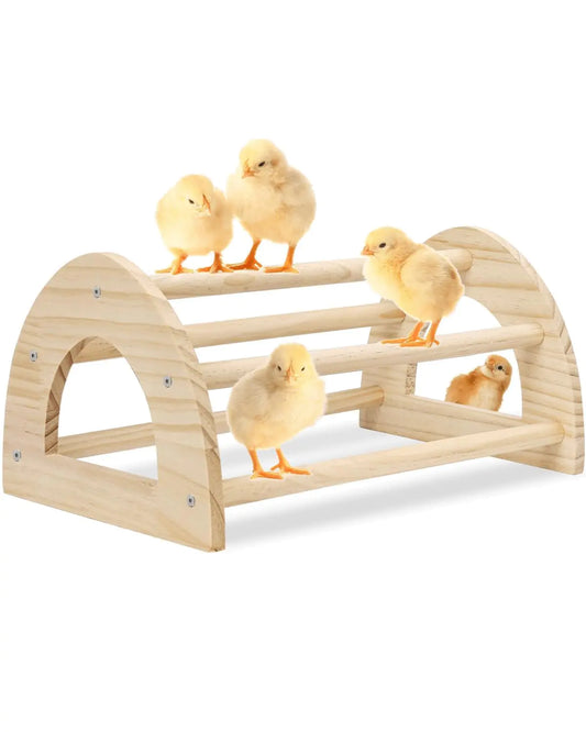 Chicken Perches Roosting Bar - 15.1" x 9.4" x 7" Chicken Roosts and Perches Chick Jungle Gym Toy for Baby Chicks Hens Large Roosts Coop Brooder