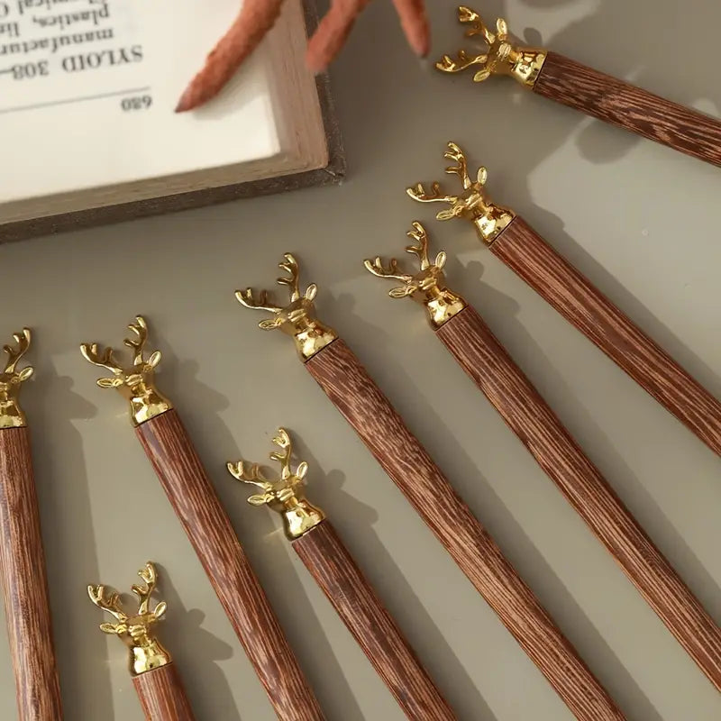 Deer Head Shaped Wooden Chopsticks with Chicken Wings