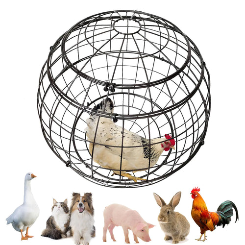 Sovipal Portable Chicken Coop- Portable Chicken Run- Rabbit Hutch- Chicken Run for Outdoor- Single Pet Playpen for Rooster/Rabbit/Cat- Bunny Cage- Protect Outdoor Pet from Wild Animal (Large).