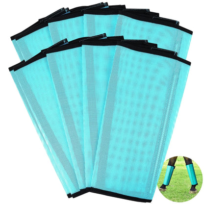 8 Pcs Fine Mesh Horse Fly Boots Breathable Horse Leg Protectors Fasteners Non-Slip Horse Fly Leggings Stomp-Reducing Large