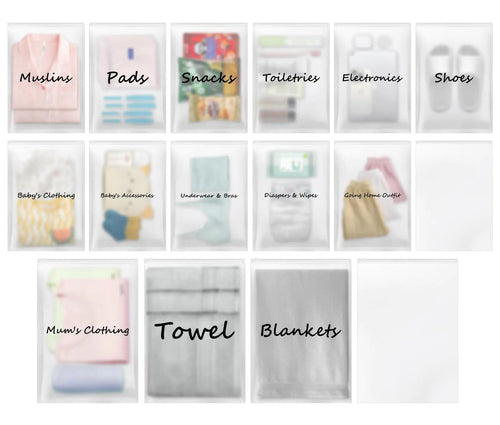 GZ-AMDZJ 20 Pack Hospital Bag for Women Labor Delivery Diaper Bag Organizing Pouches Bag Maternity Hospital Bag Essentials for Mommy Dad Newborn Baby First Time New Mom Must Haves