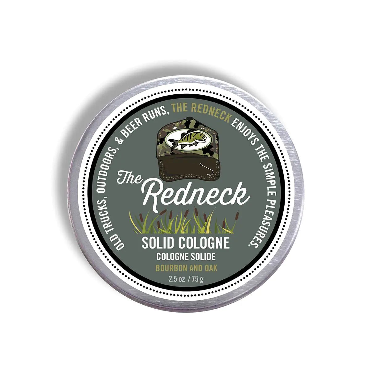 Walton Wood Farm Solid Cologne (The Redneck) Bourbon & Oak Scent Vegetarian-Friendly and Paraben-Free 2.5 oz