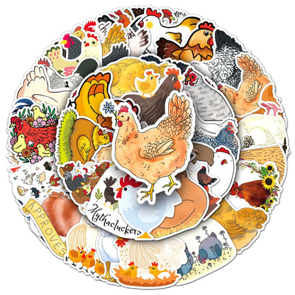 50 Personalized Chicken Graffiti Stickers for DIY Projects