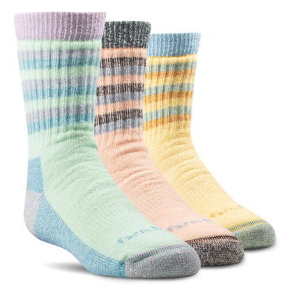 Farm to Feet Kids Kittery Hike Full Cushion 3-Pack Socks (Niagra Blue Small)